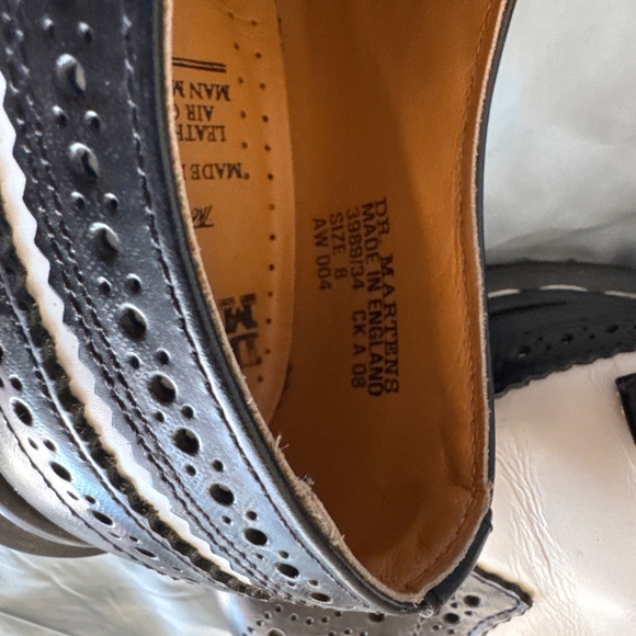 Dr. Martens Bex Brogue Shoes Black White Wingtip Oxford England US •M 8,W10. main image 11